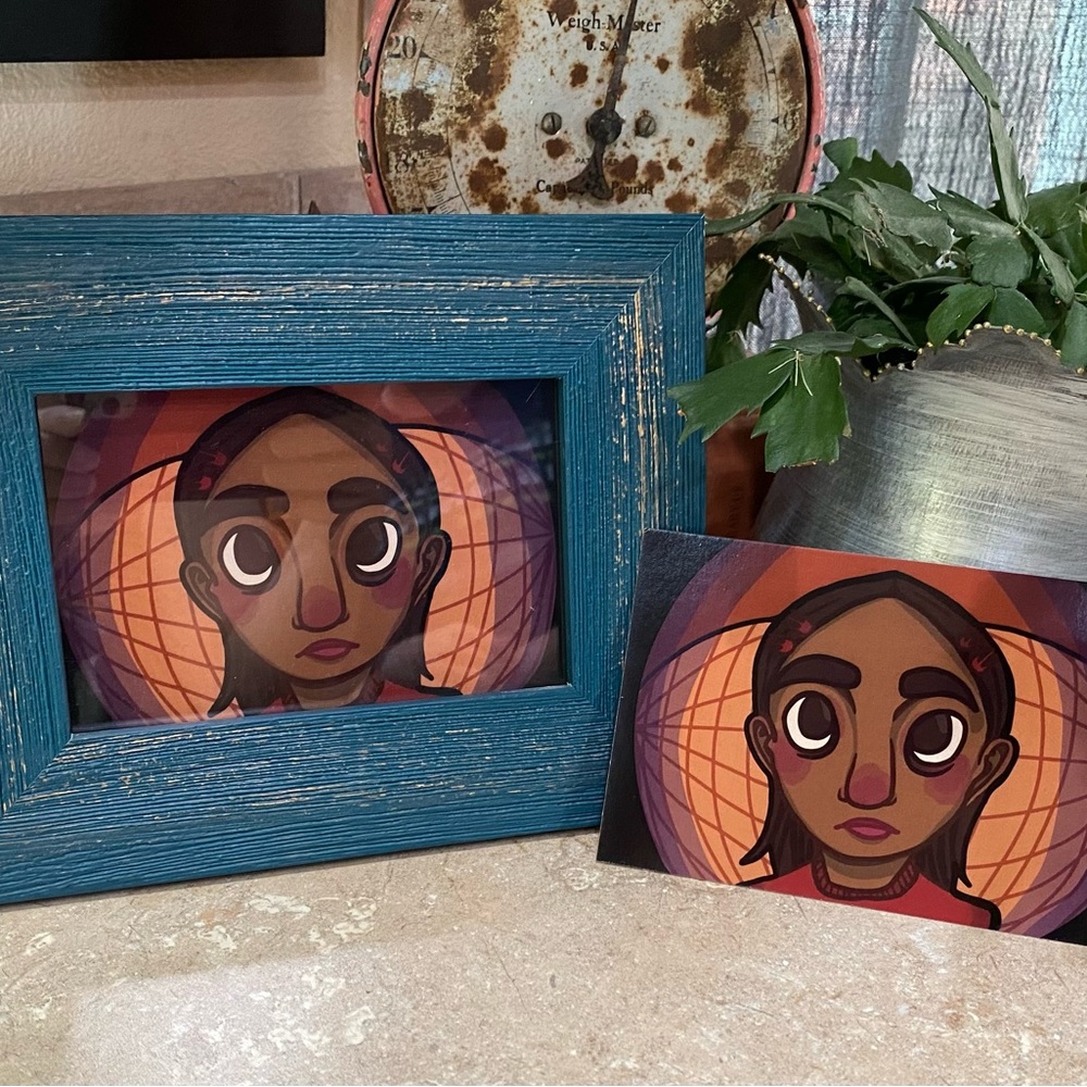 ✂️4x6 Print of drawing done by done by my son titled ‘looking’✂️